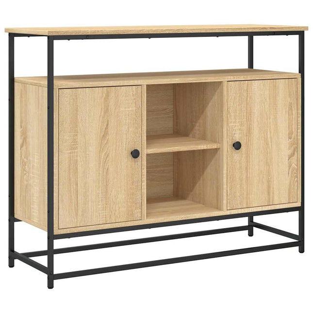 skænk 100x35x80 cm konstrueret træ sonoma-eg