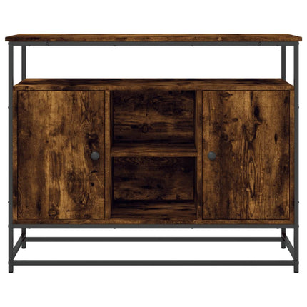 skænk 100x35x80 cm konstrueret træ røget egetræsfarve
