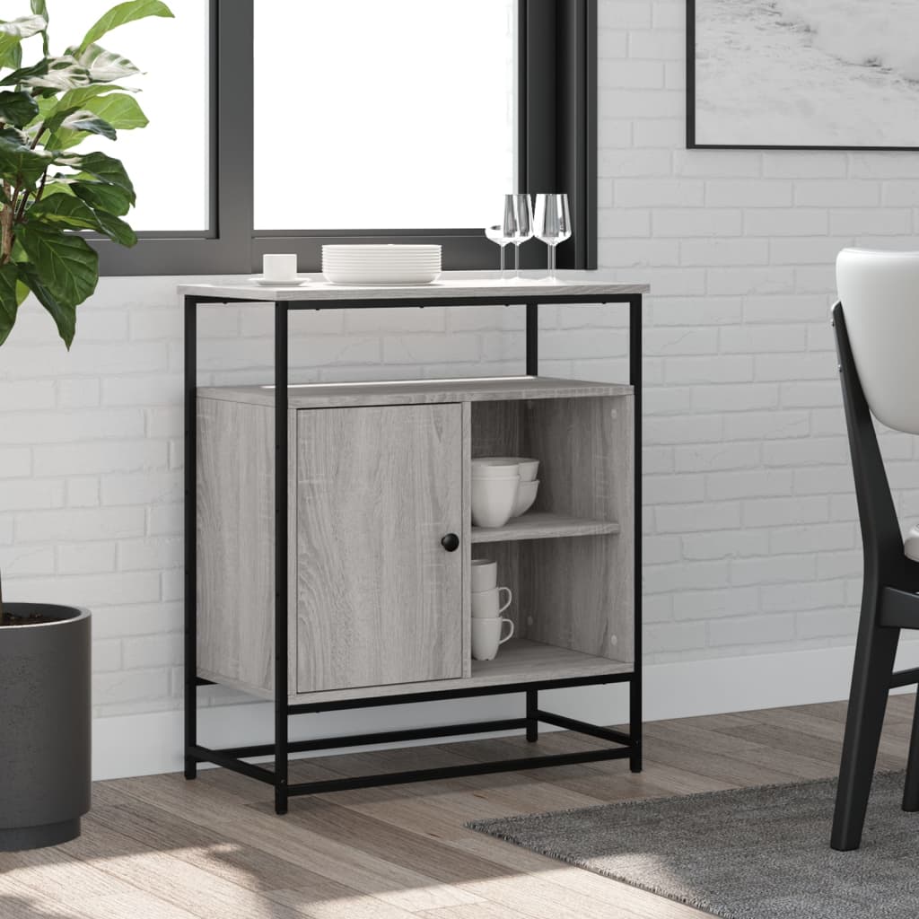 skænk 69x35x80 cm konstrueret træ grå sonoma-eg