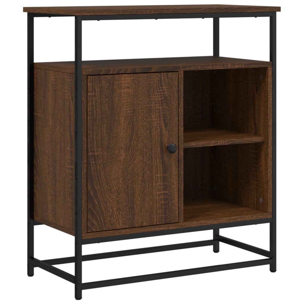 skænk 69x35x80 cm konstrueret træ brun egetræsfarve