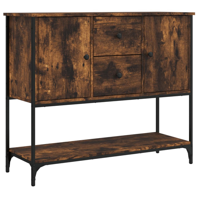 skænk 100x36x85 cm konstrueret træ røget egetræsfarve