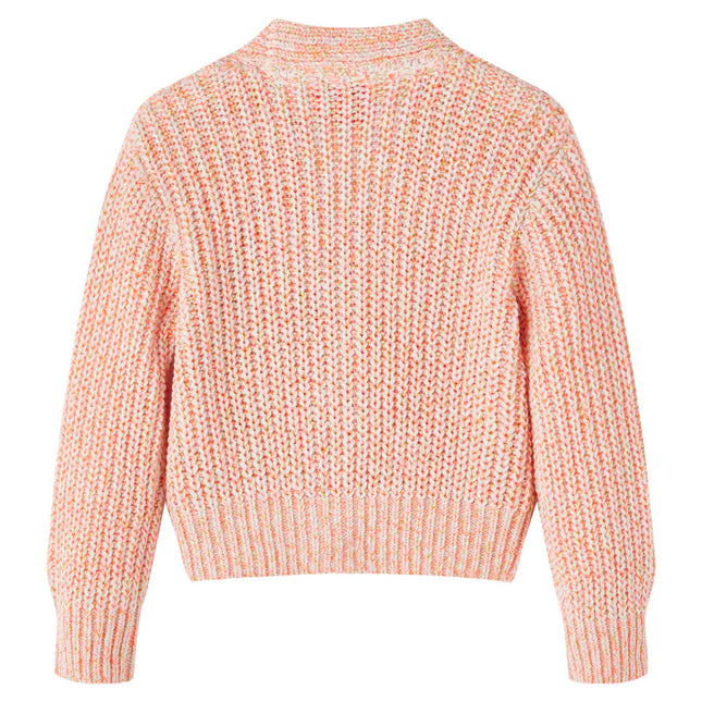 Strikket cardigan til børn str. 104 lyserød