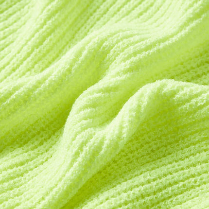 Sweater til børn str. 116 strikket neongul