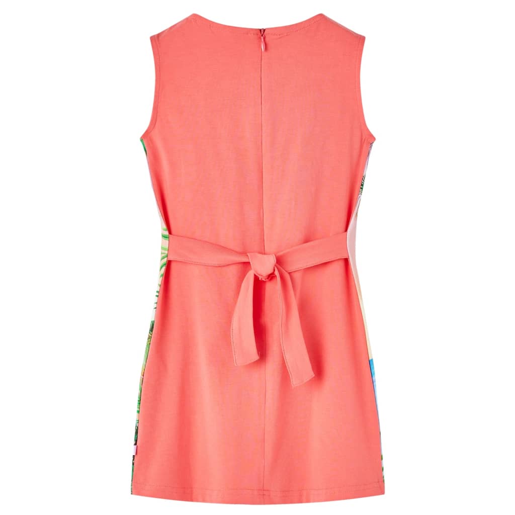 Kjole til børn str. 116 koralfarvet