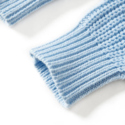 Sweater til børn str. 104 strikket blå