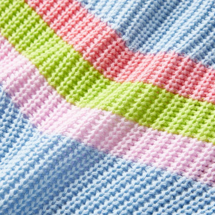 Sweater til børn str. 140 strikket blå