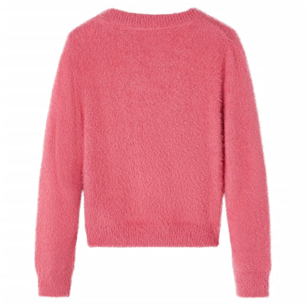 Sweater til børn str. 128 strikket pink