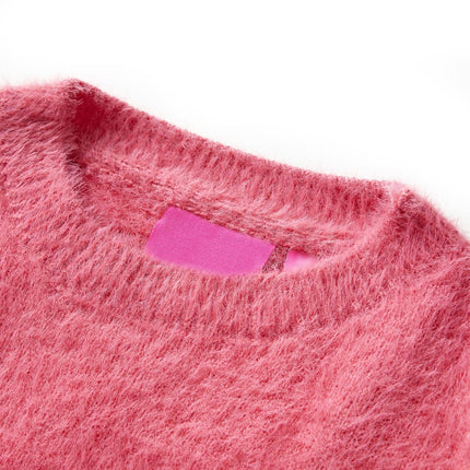Sweater til børn str. 128 strikket pink