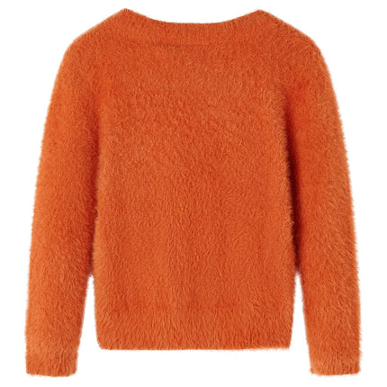 Striktrøje til børn str. 92 orange