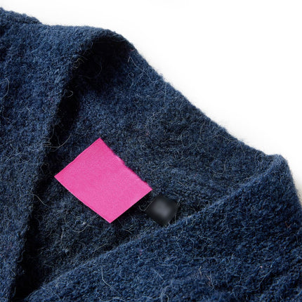 Strikket cardigan til børn str. 104 marineblå