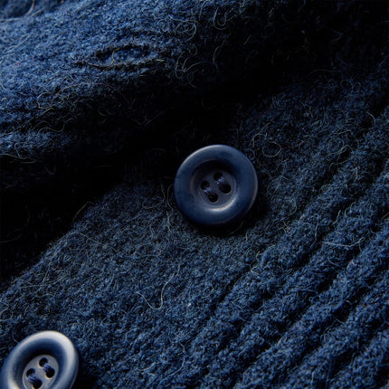 Strikket cardigan til børn str. 104 marineblå