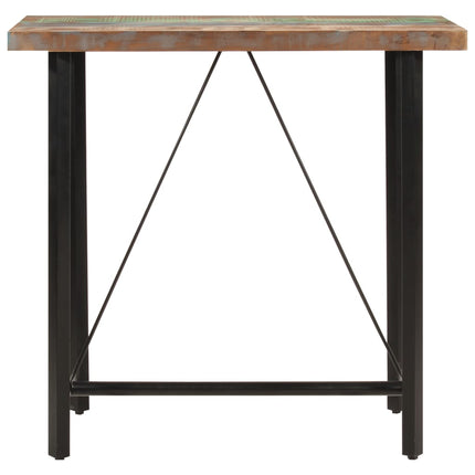 barbord 110x55x107 cm massivt genbrugstræ og jern