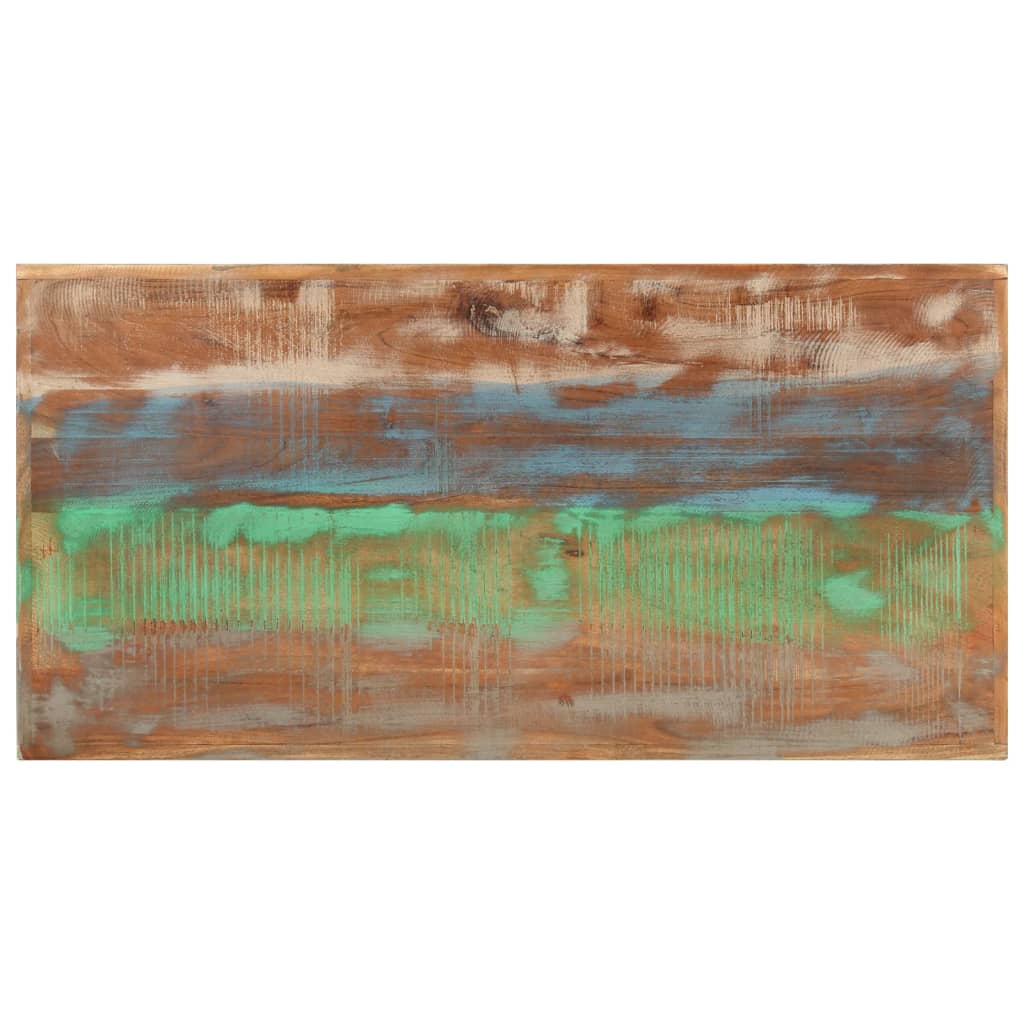 barbord 110x55x107 cm massivt genbrugstræ og jern