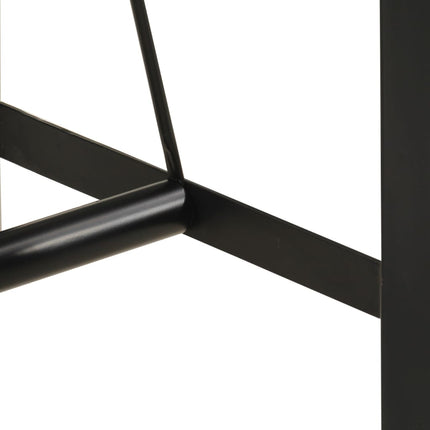 barbord 110x55x107 cm massivt genbrugstræ og jern
