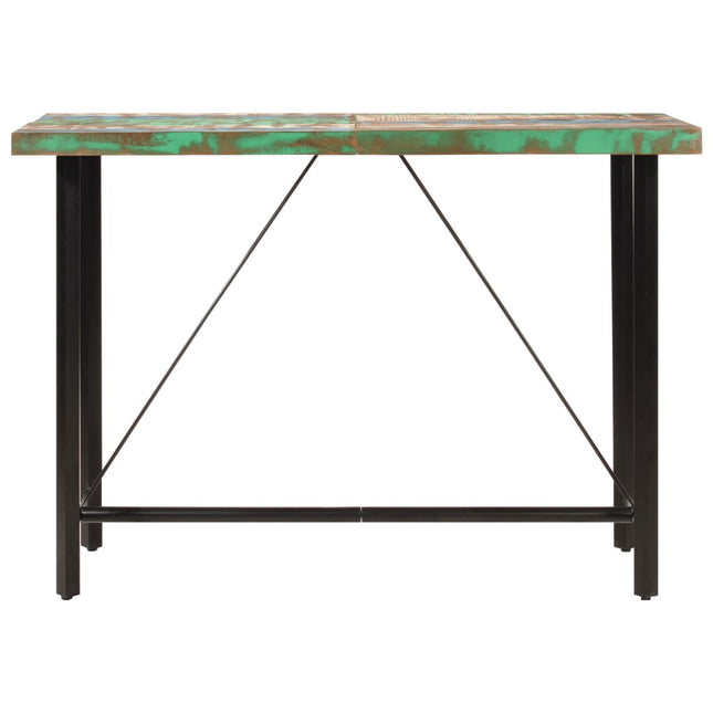 barbord 150x70x107 cm massivt genbrugstræ og jern
