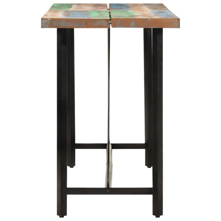 barbord 150x70x107 cm massivt genbrugstræ og jern