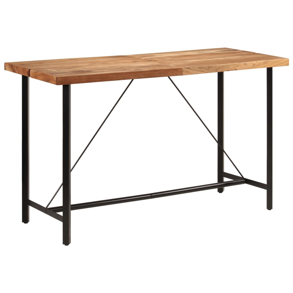 barbord 180x70x107 cm massivt akacietr og jern