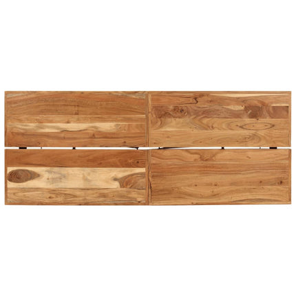 barbord 180x70x107 cm massivt akacietræ og jern