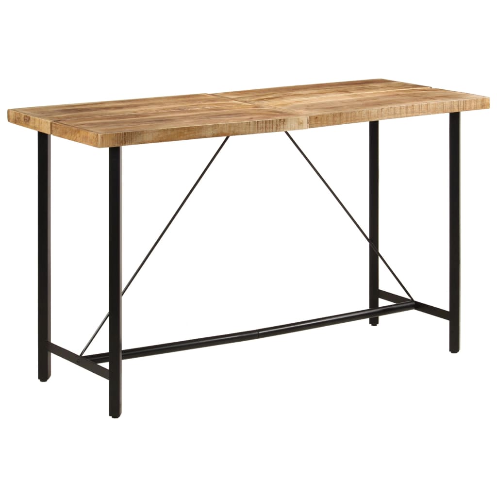 barbord 180x70x107 cm massivt mangotr og jern