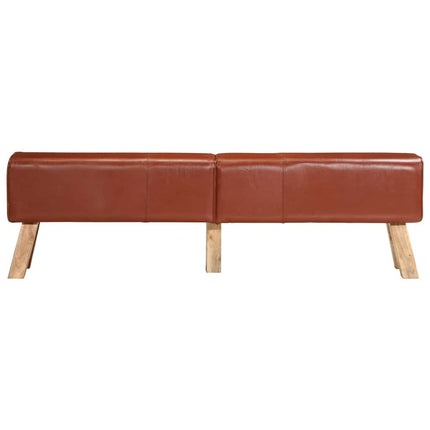 gymnastikbuk 160 cm ægte skind brun