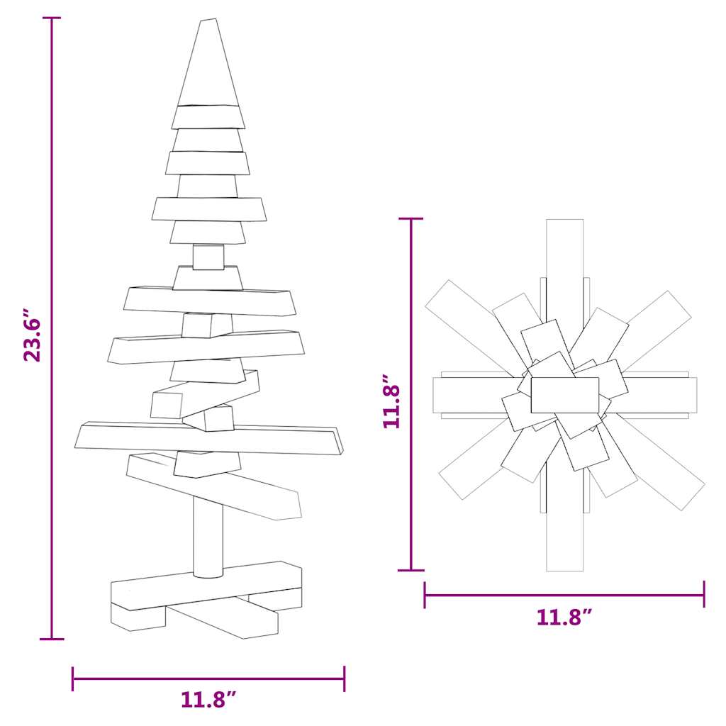 | Træ juletræ | med stativ naturlig 60 cm Massivt fyrretræ