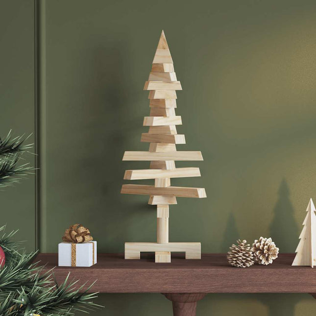 | Træ juletræ | med stativ naturlig 60 cm Massivt fyrretræ