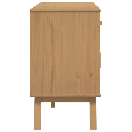 skænk OLDEN 114x43x73,5 cm massivt fyrretræ brun