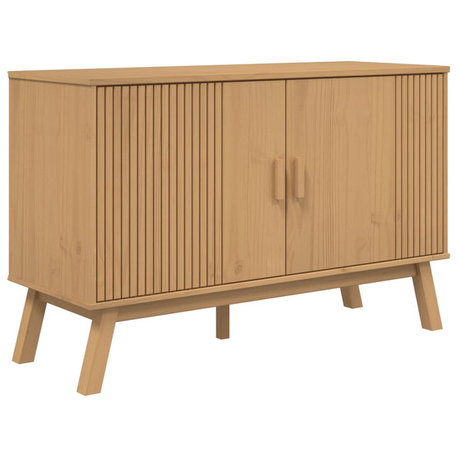 skænk OLDEN 114x43x73,5 cm massivt fyrretræ brun