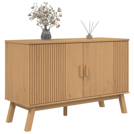skænk OLDEN 114x43x73,5 cm massivt fyrretræ brun