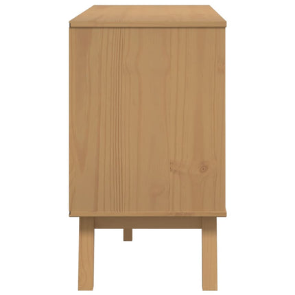 skænk OLDEN 114x43x73,5 cm massivt fyrretræ brun