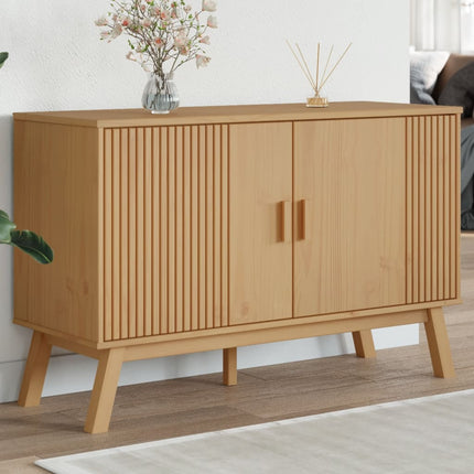 skænk OLDEN 114x43x73,5 cm massivt fyrretræ brun