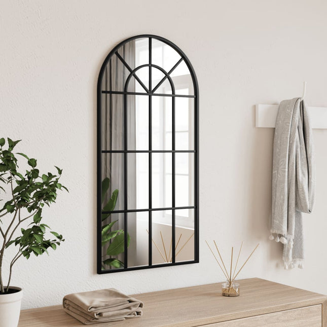 vægspejl 40x80 cm buet jern sort