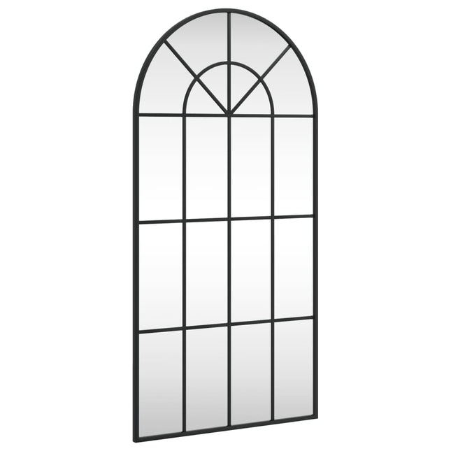 vægspejl 50x100 cm buet jern sort