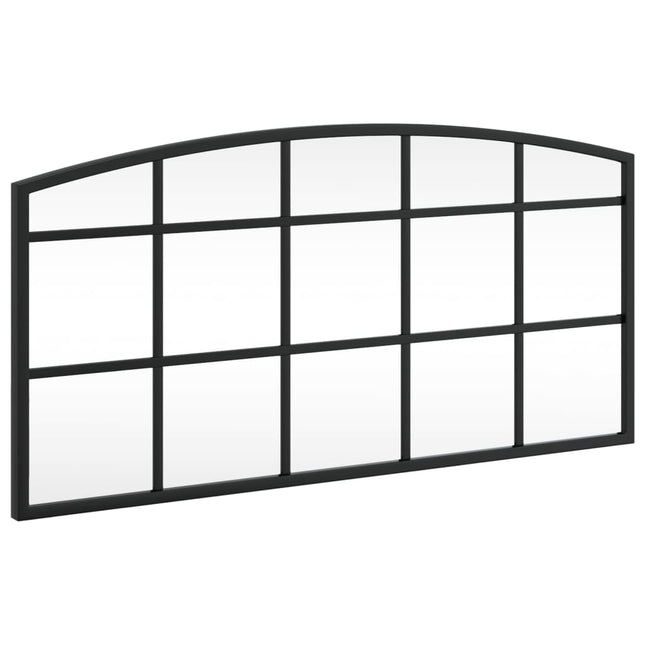 vægspejl 60x30 cm buet jern sort