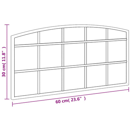 vægspejl 60x30 cm buet jern sort
