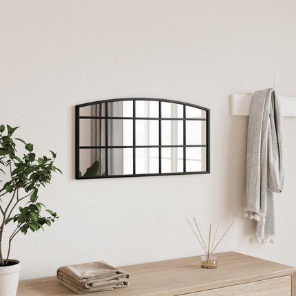 vægspejl 60x30 cm buet jern sort