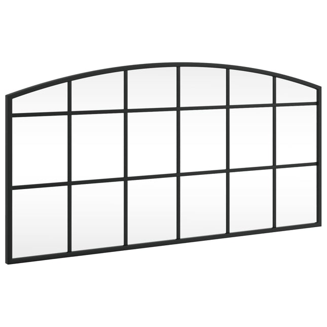 vægspejl 80x40 cm buet jern sort
