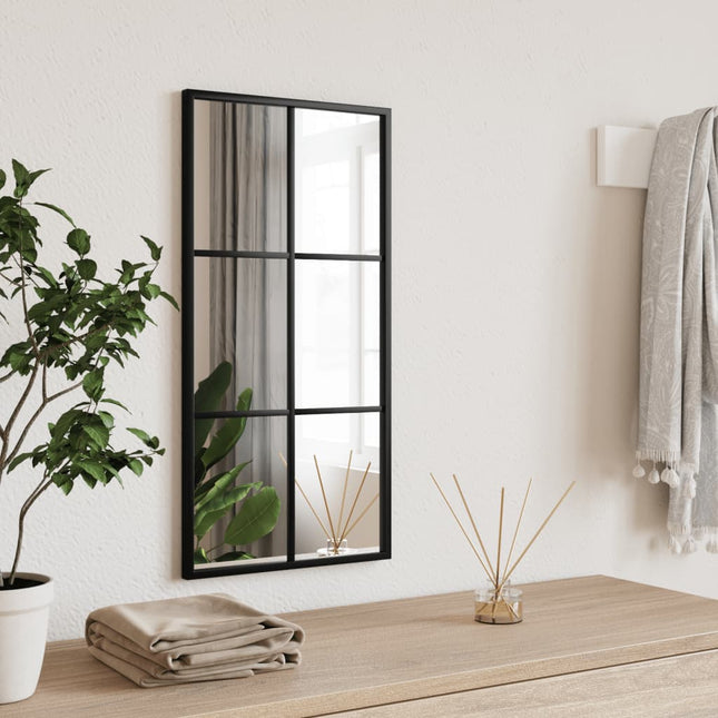 vægspejl 30x60 cm rektangulært jern sort