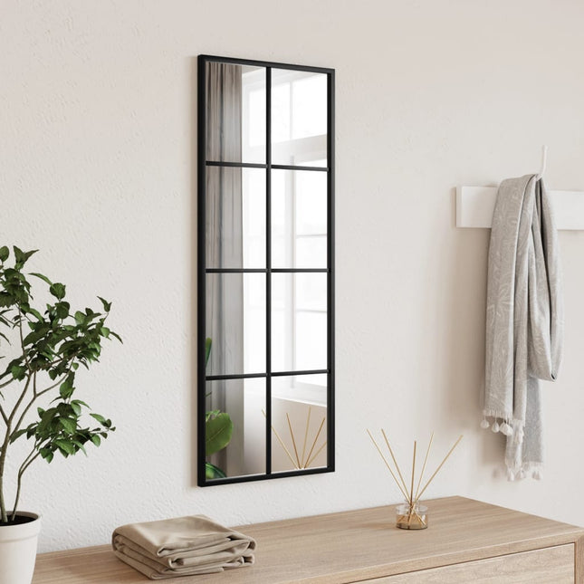 vægspejl 30x80 cm rektangulært jern sort