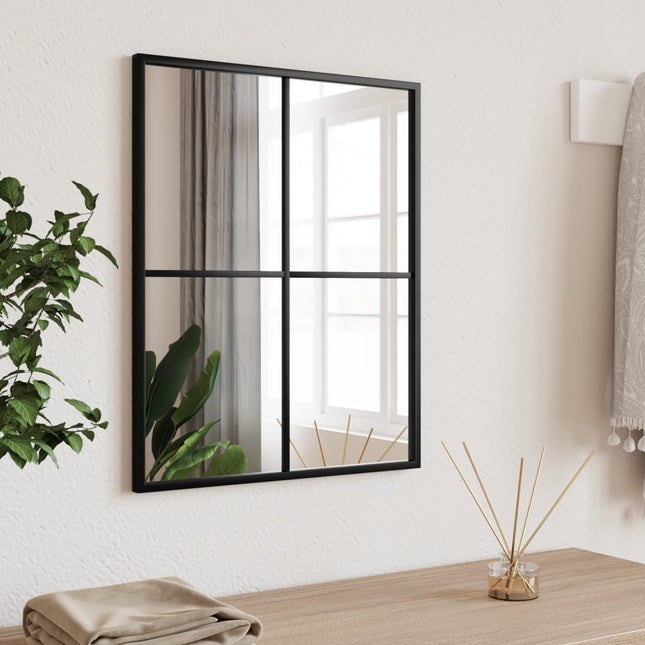vægspejl 40x50 cm rektangulært jern sort