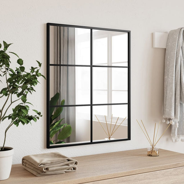 vægspejl 50x60 cm rektangulært jern sort