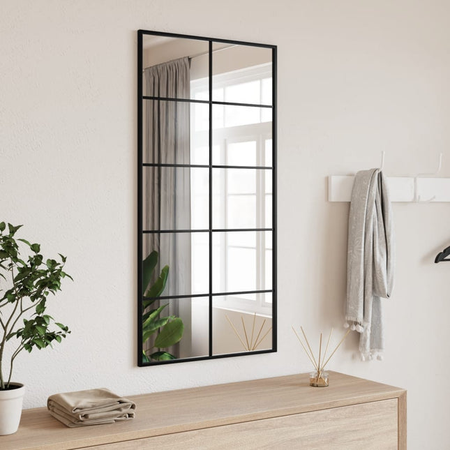 vægspejl 50x100 cm rektangulært jern sort