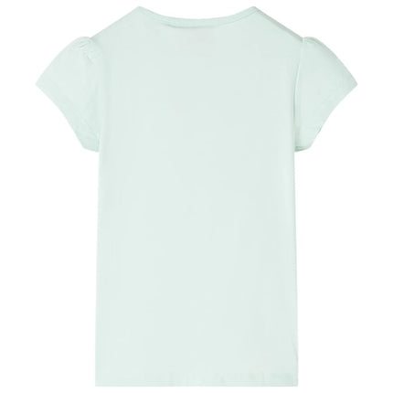 T-shirt til børn str. 92 lys mintgrøn
