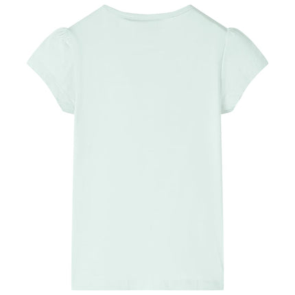 T-shirt til børn str. 116 lys mintgrøn
