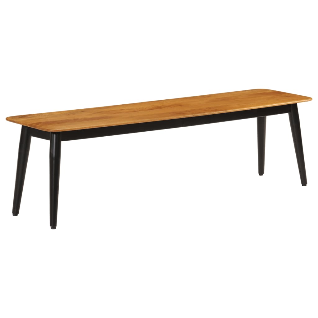 bænk 160x40x45 cm massivt mangotræ og jern billede