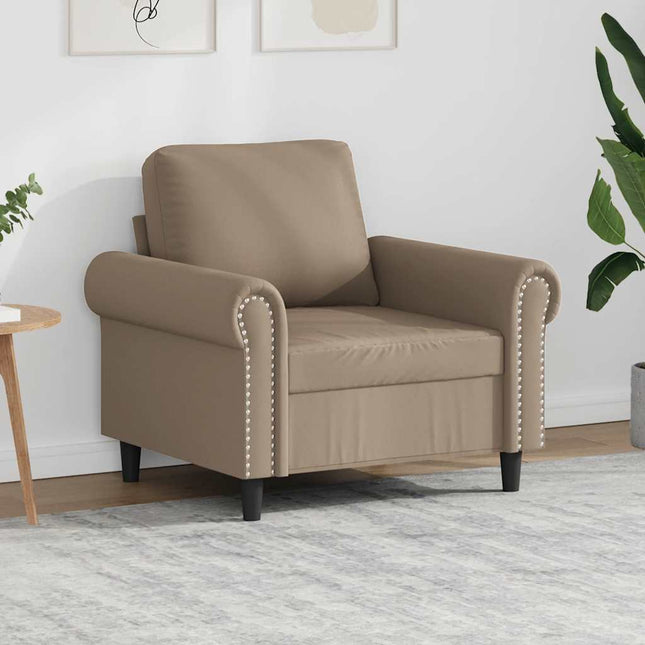 lænestol 60 cm kunstlæder Cappuccino