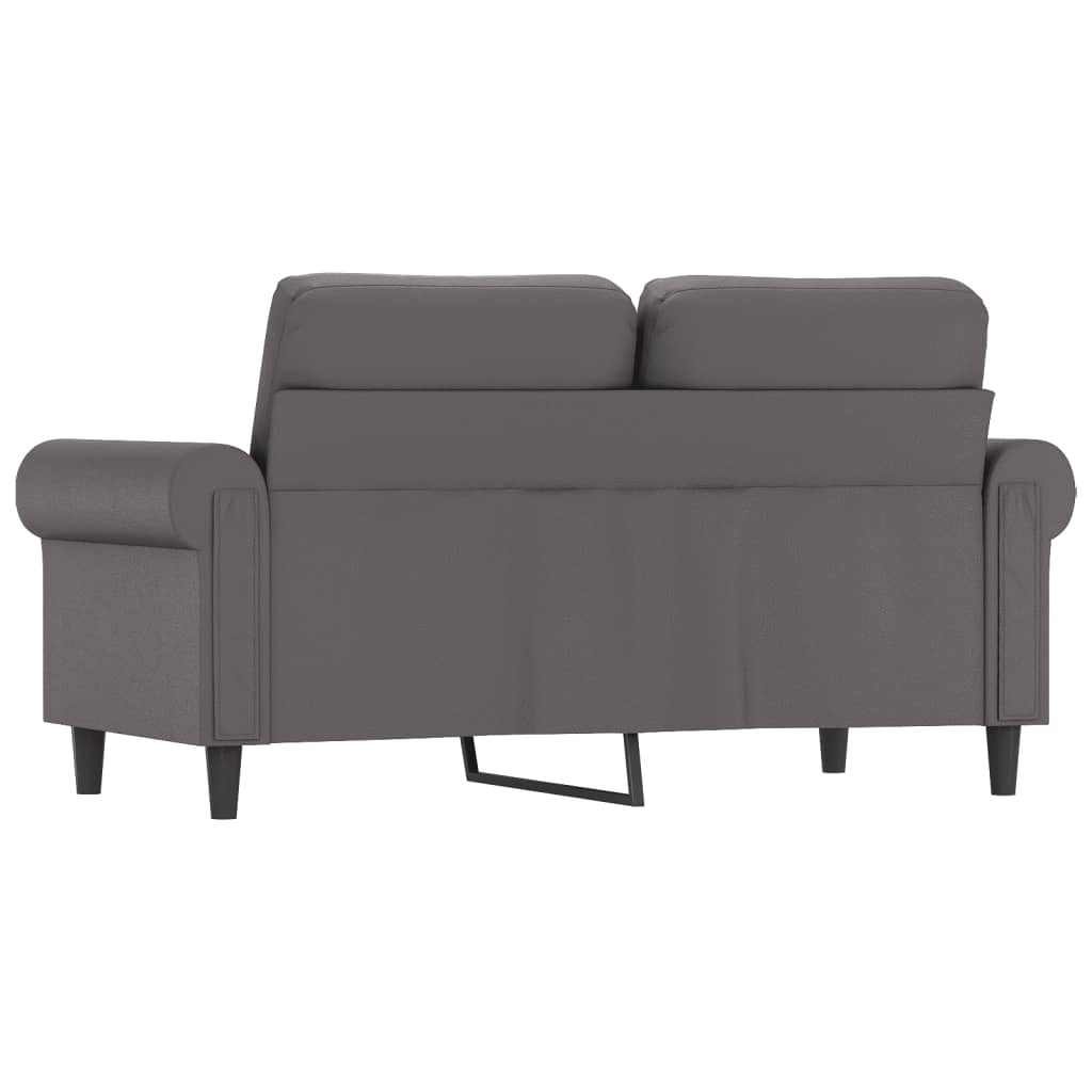 2-personers sofa 120 cm kunstlæder grå