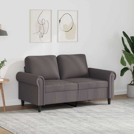 2-personers sofa 120 cm kunstlæder grå