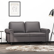2-personers sofa 120 cm kunstlæder grå