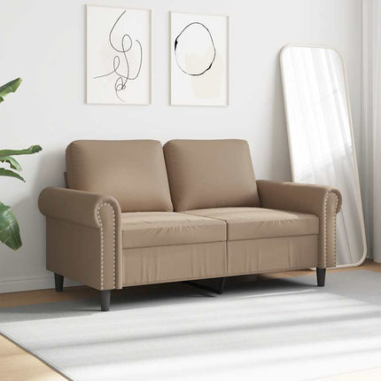 2-personers sofa 120 cm kunstlæder cappuccino
